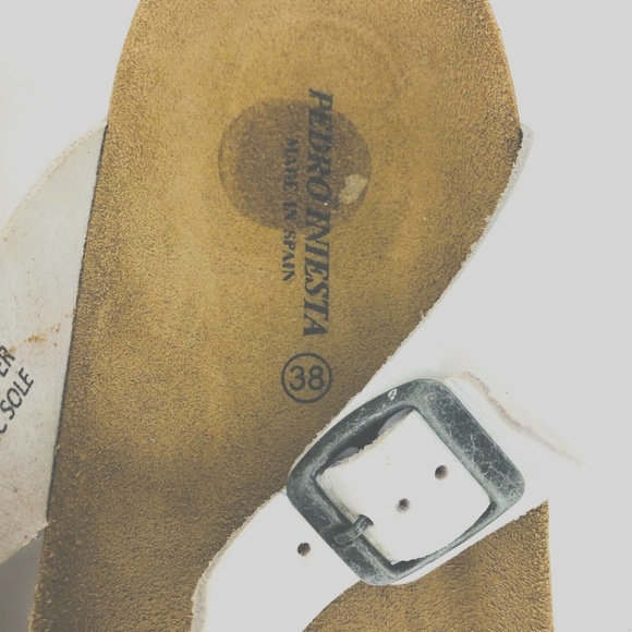 Pedro Iniesta White 7.5 Flip Flop Boho Sandal - Picture 6 of 8